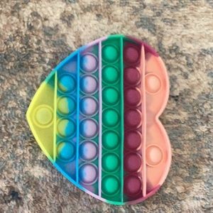 Heart rainbow pop it fidget toy